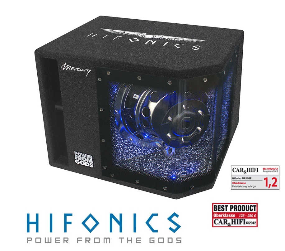 HIFONICS MR10BP 25 cm (10") Single Bandpass Subwoofer Box mit Plexiglas